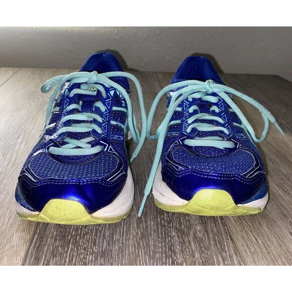 ASICS Gel-Exalt 3 Blue Yellow T666N Womens US Size 6 Running Sneaker Shoes - Picture 3 of 10